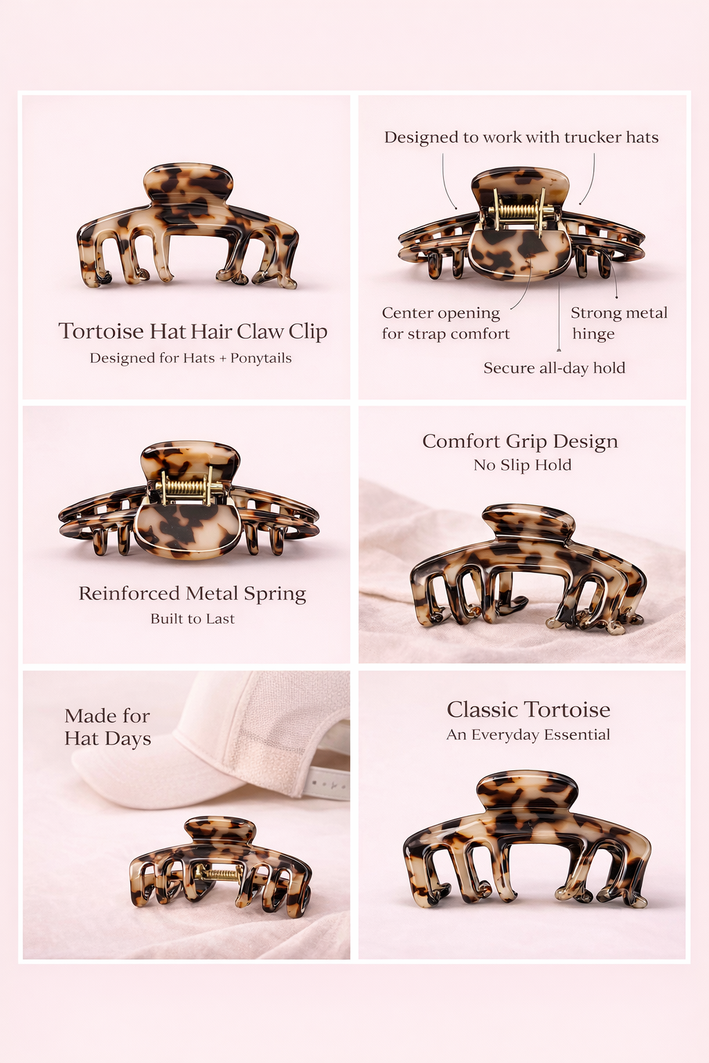Skymorphew Branding Co - Hat Hair Claw Clip Tortoise