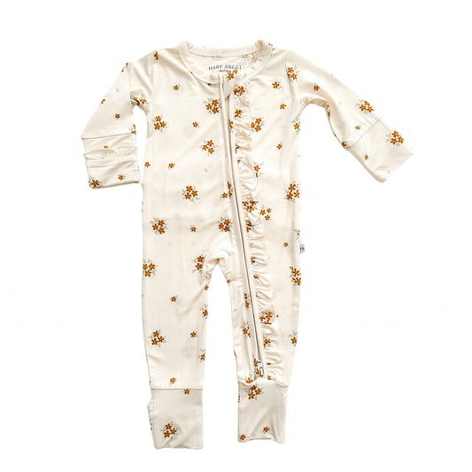 Ruffle Zipper Caramel Bloom