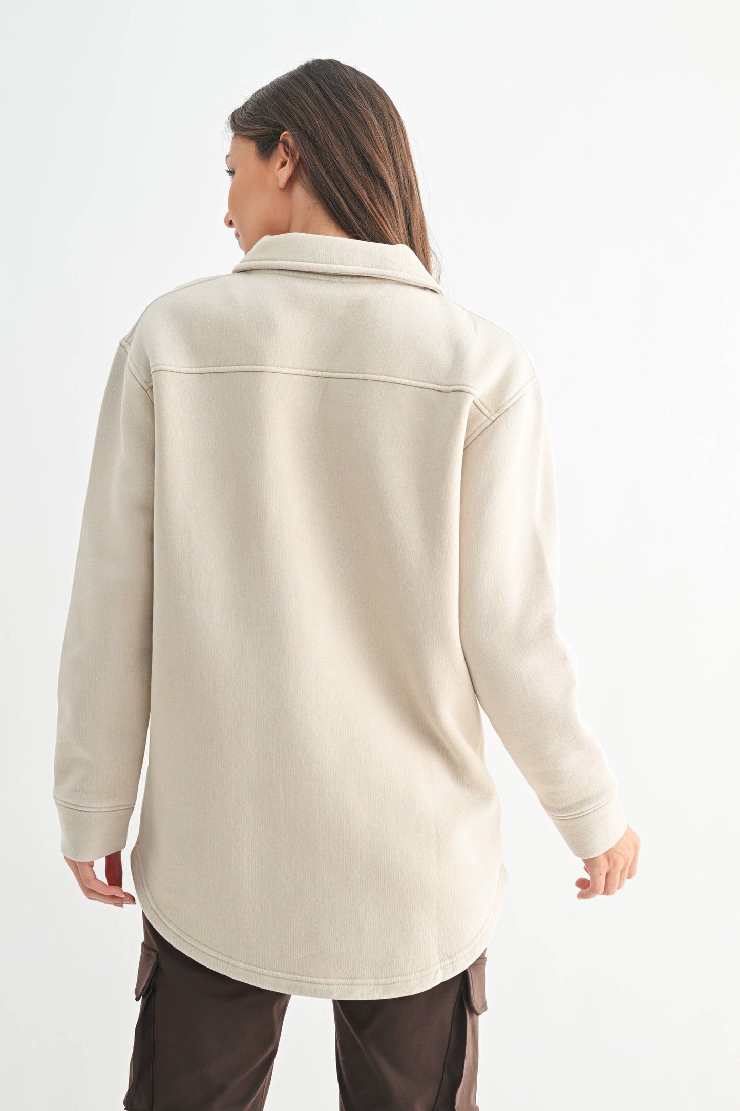Snap-On Shacket with Pockets