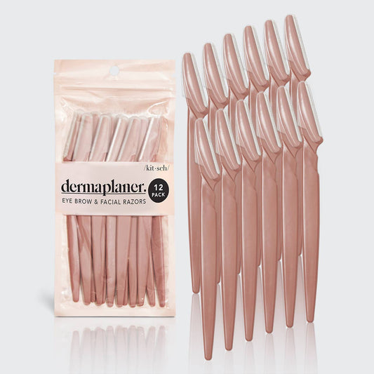 KITSCH - Recycled Plastic Dermaplaners 12pc Set - Terracotta