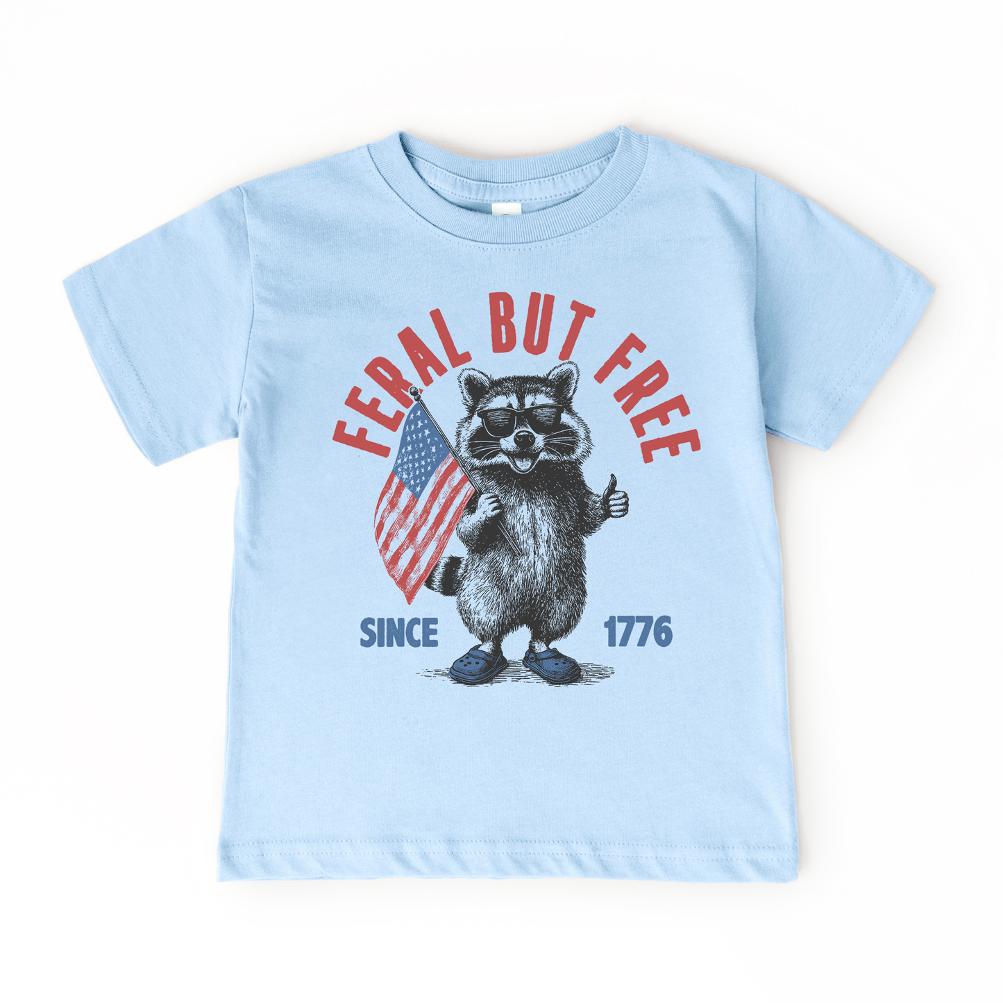 Holland Ave Clothing - Kids 4th of July Tee | Fourth Shirt for Kids - Feral & Free