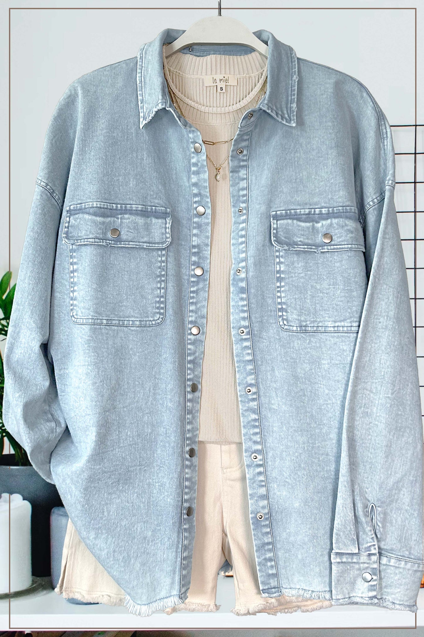 Button Down Denim with Chest Pockets