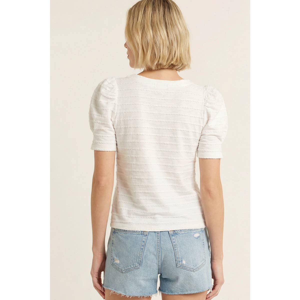Staccato Texture Striped Top