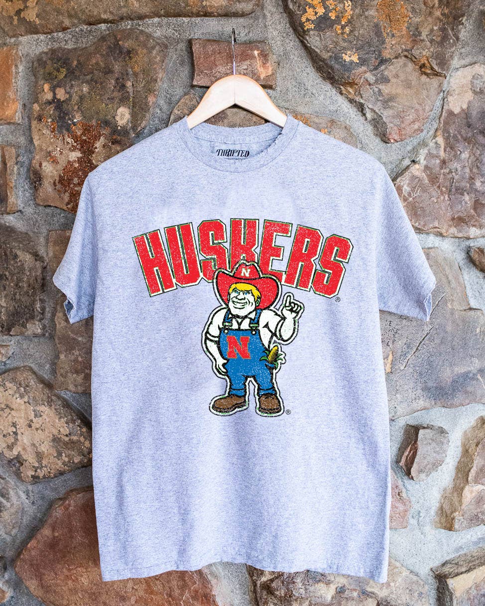 Nebraska Huskers Herbie Gray Thrifted Tee