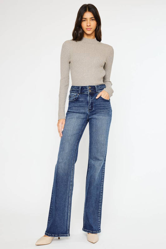 KanCan High Rise Wide Flare Jean