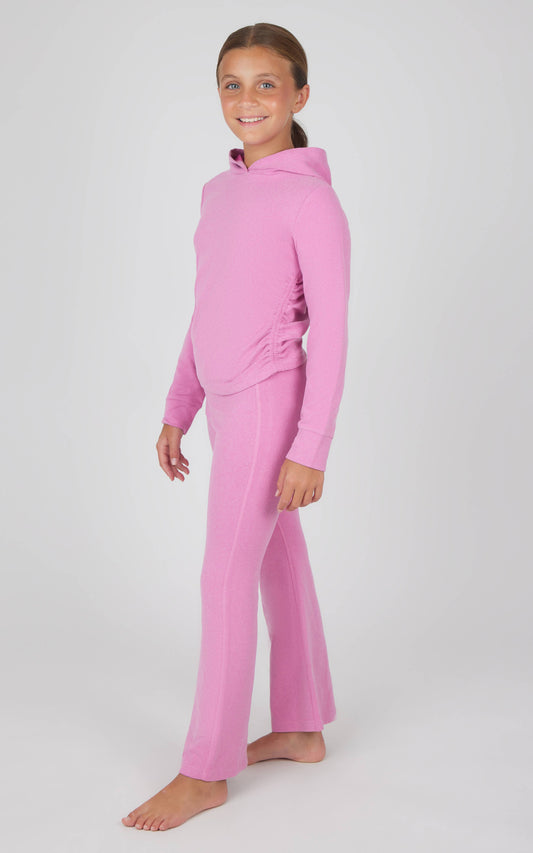 Yogalicious Melange Hoodie and Flare Pant Set