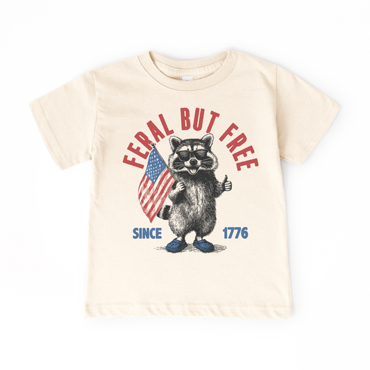 Holland Ave Clothing - Kids 4th of July Tee | Fourth Shirt for Kids - Feral & Free