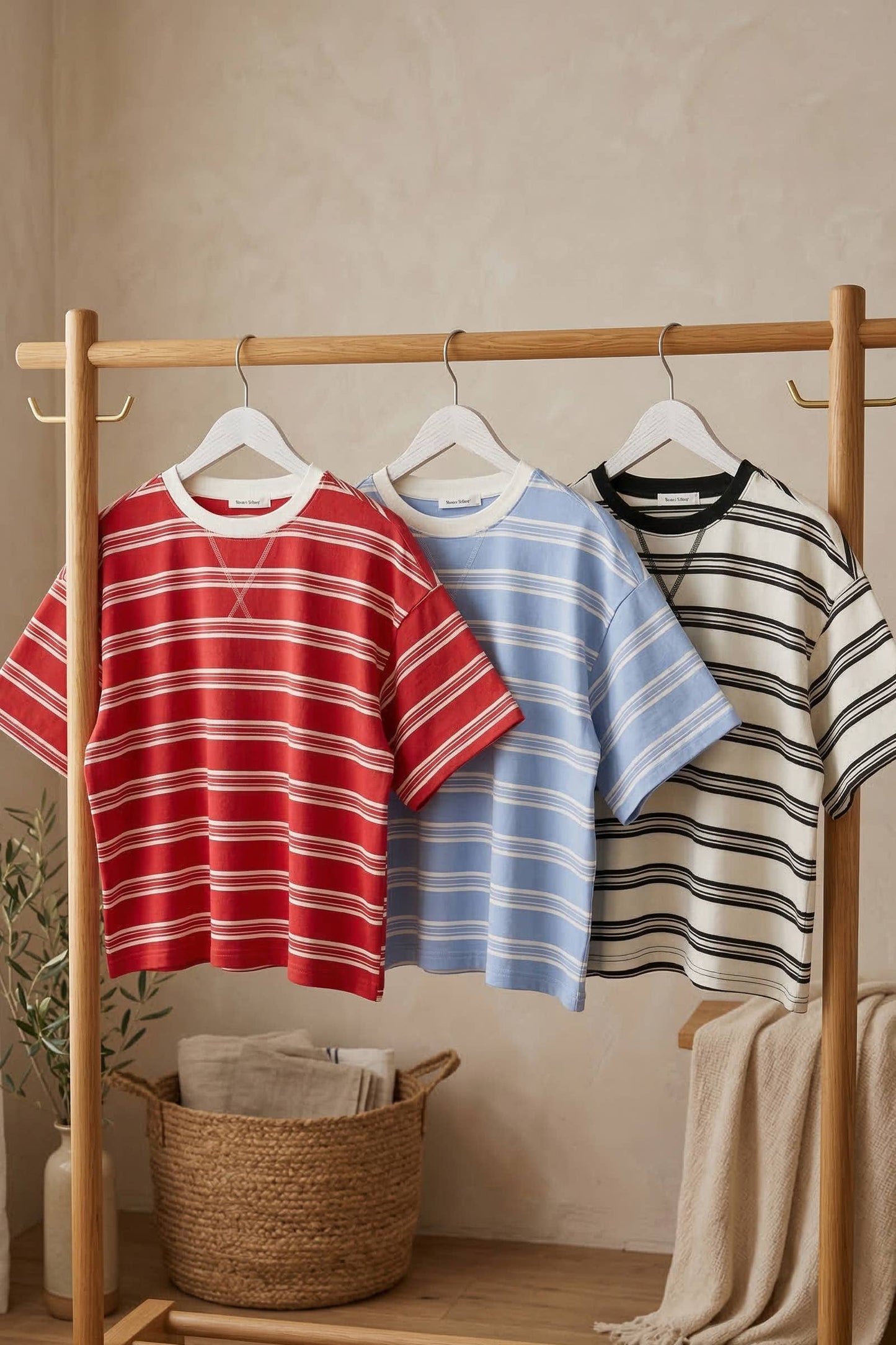 Sewn and Seen Americana Striped Oversized Tee