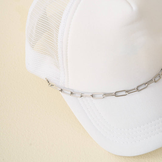Trucker Hat Chain-Paperclip Chain-Silver