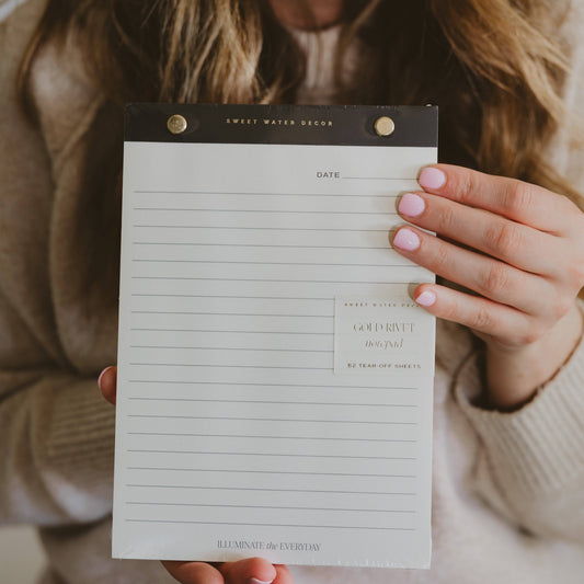 Gold Rivet Basic Notepad Stationery