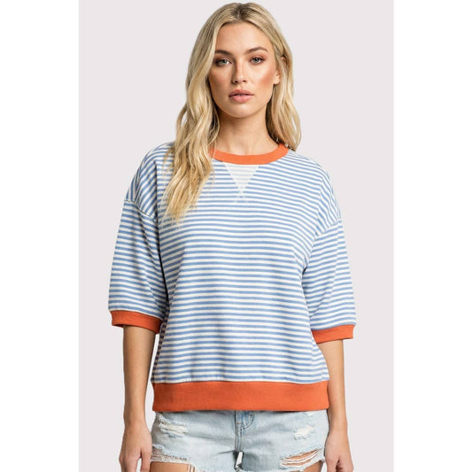Staccato Contrast Band Stripe Sweater