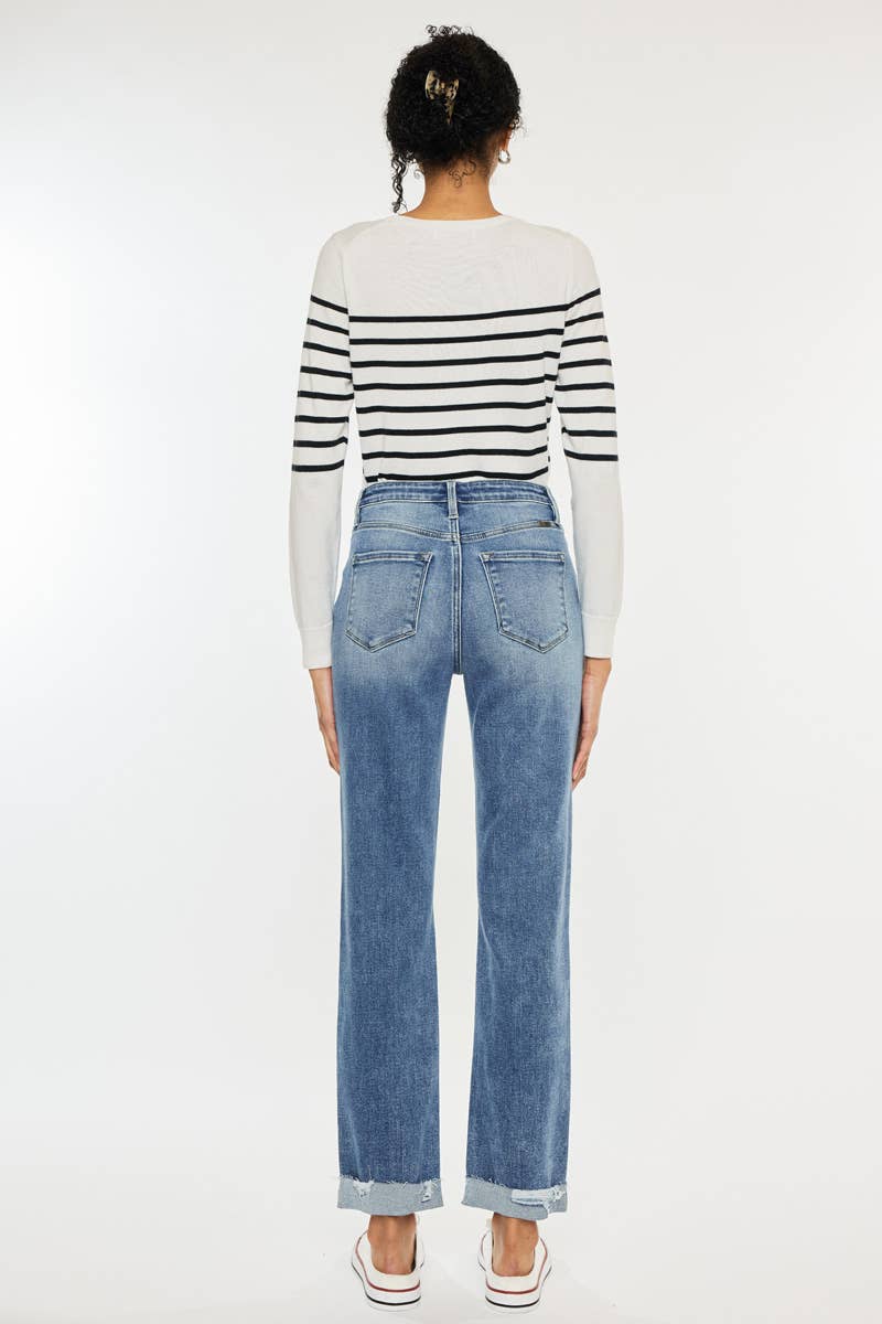 KanCan High Rise Slim Straight Leg