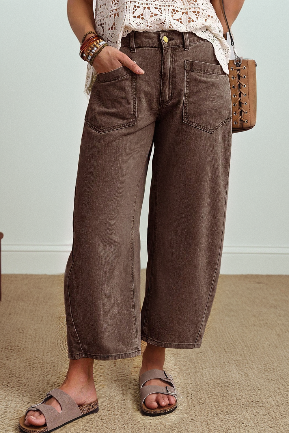 Little Daisy Closet  Ankle-length Barrel Jeans