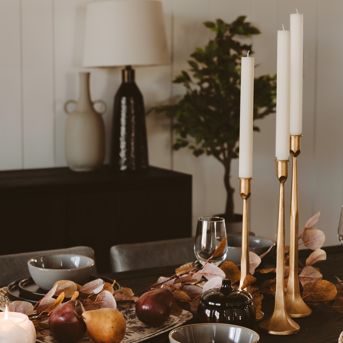 Gold Cast Iron Candle Holders-3