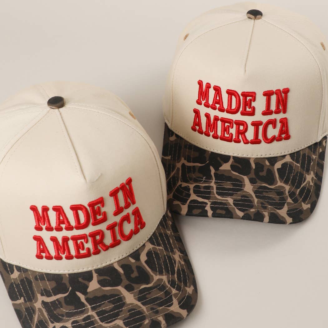 MADE IN AMERICA Leopard Brim Hat
