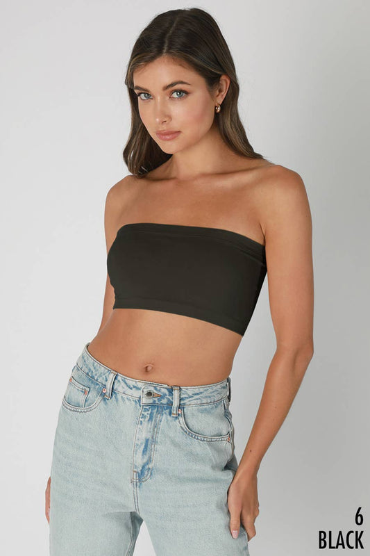 Black Bandeau Top