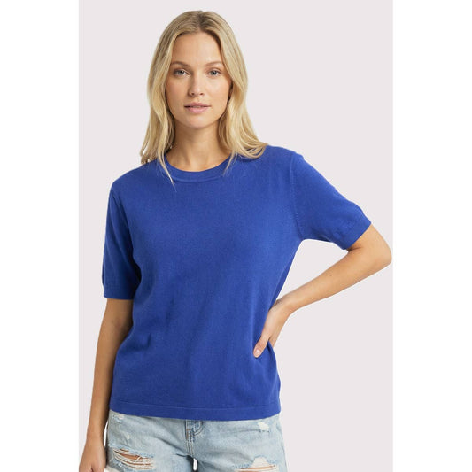 Staccato Solid Short Sleeve Basic Sweater
