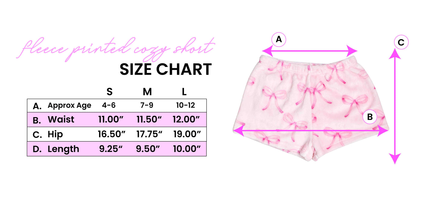 Fleece Printed Cozy Shorts