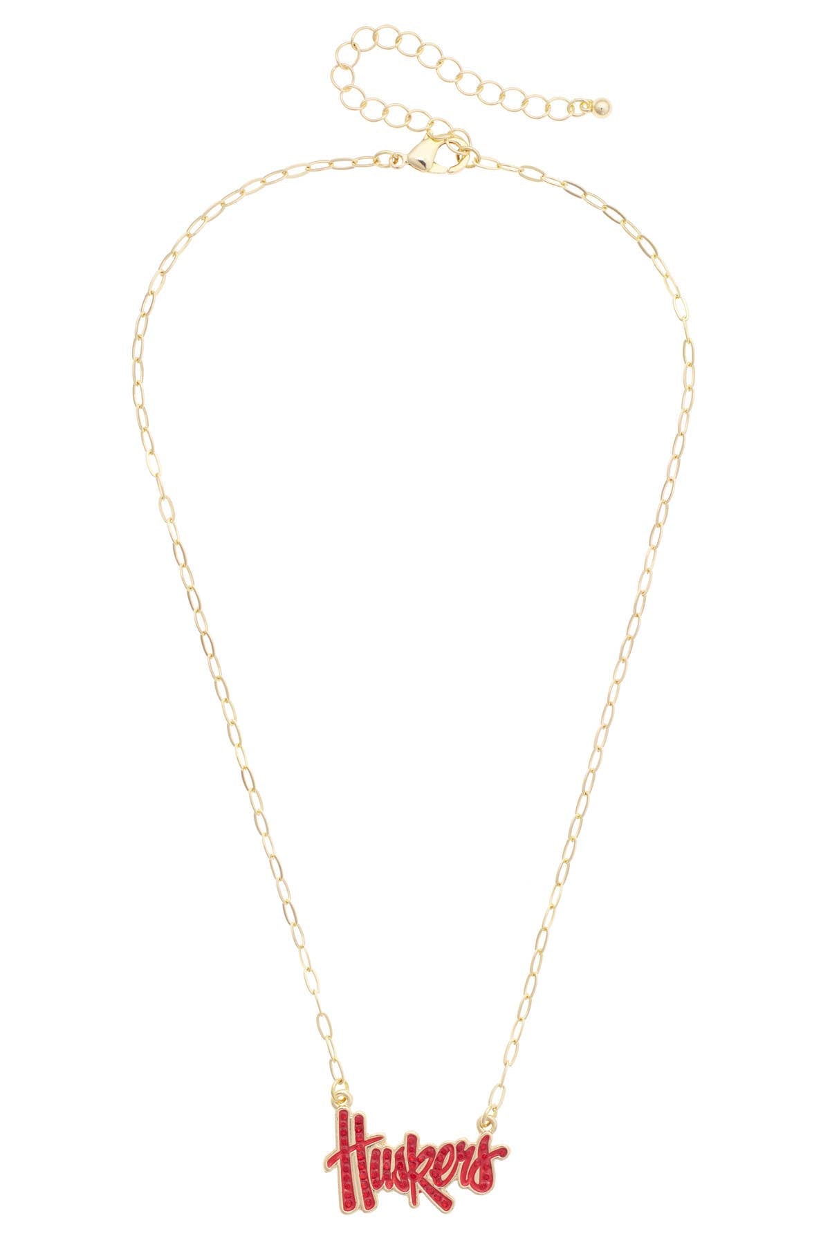 Canvas Style - Nebraska Huskers Pave Outline Necklace