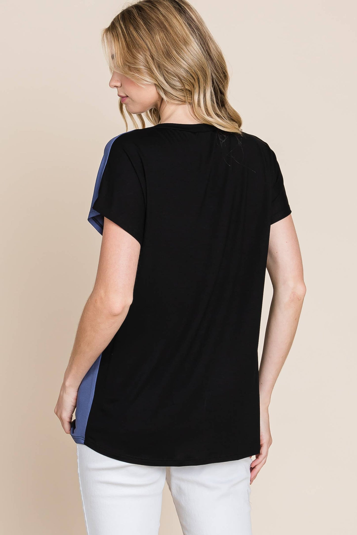 Short Sleeve Color Block Tee