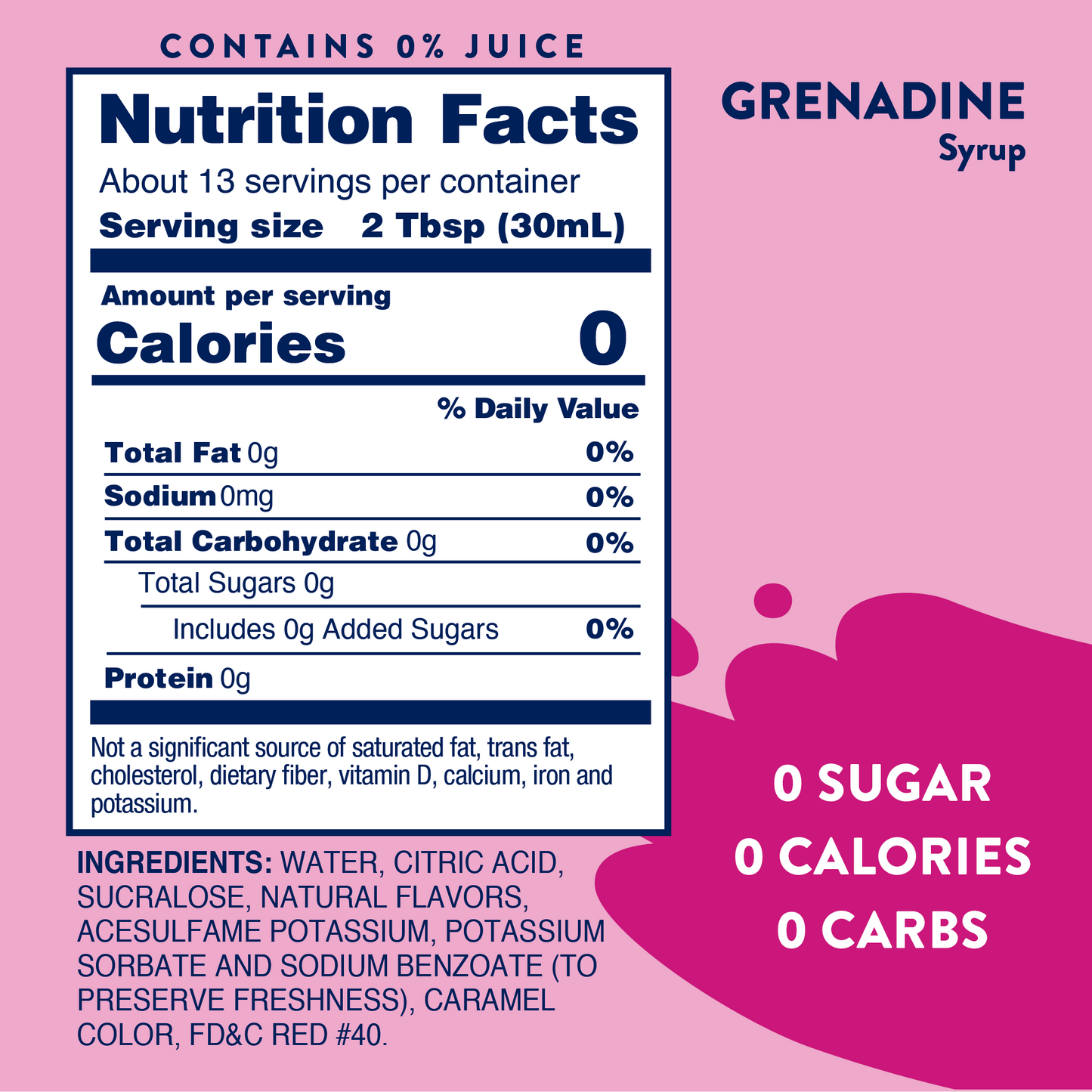 Jordan's Skinny Sugar Free Grenadine