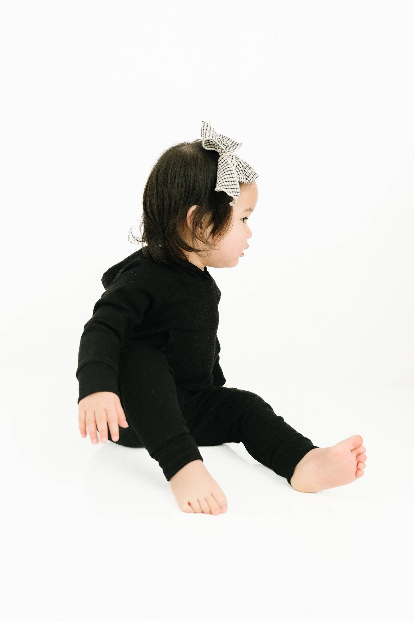 Black Hoodie Bodysuit Set