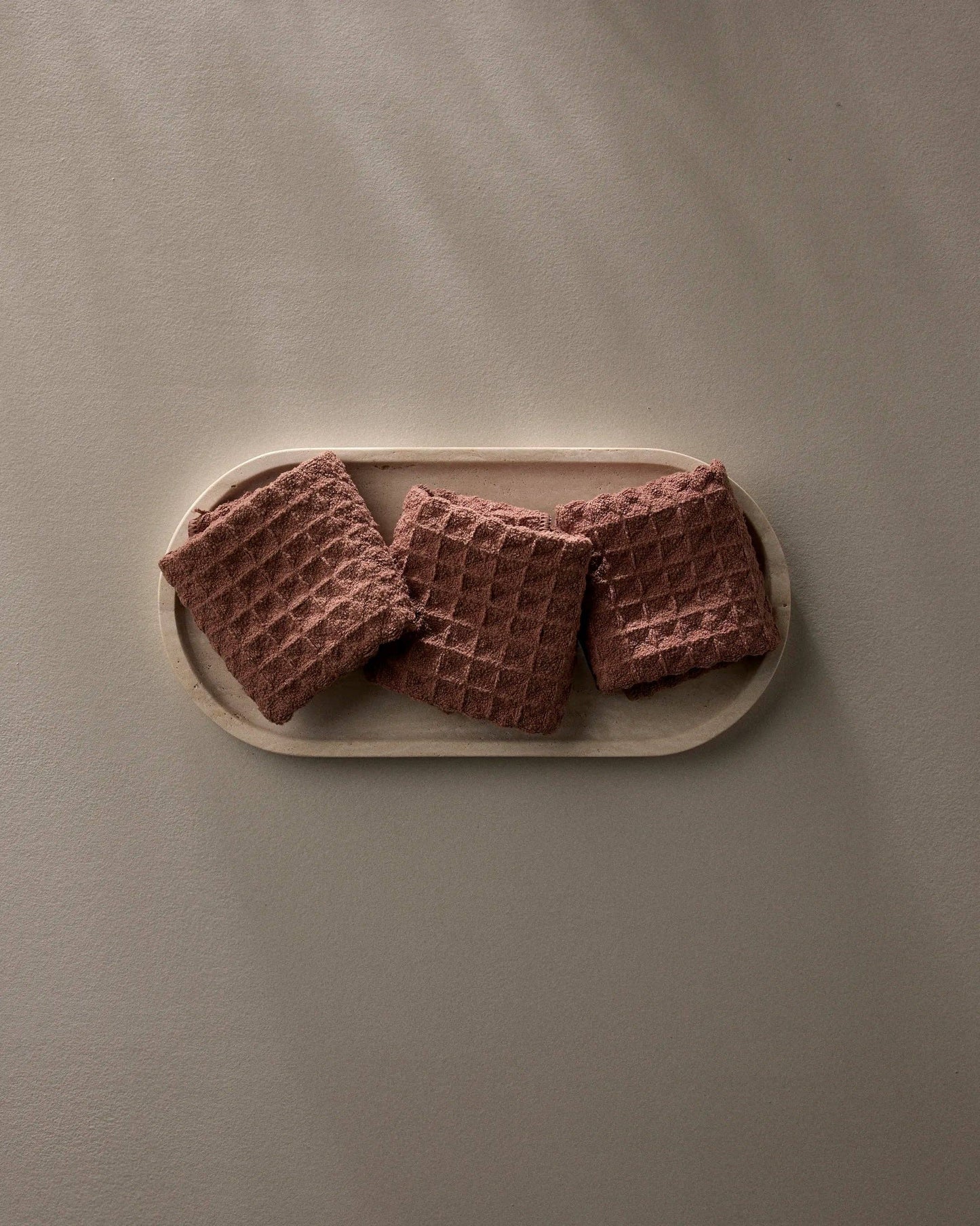 Geometry - Dusty Rose Waffle Washcloth Set