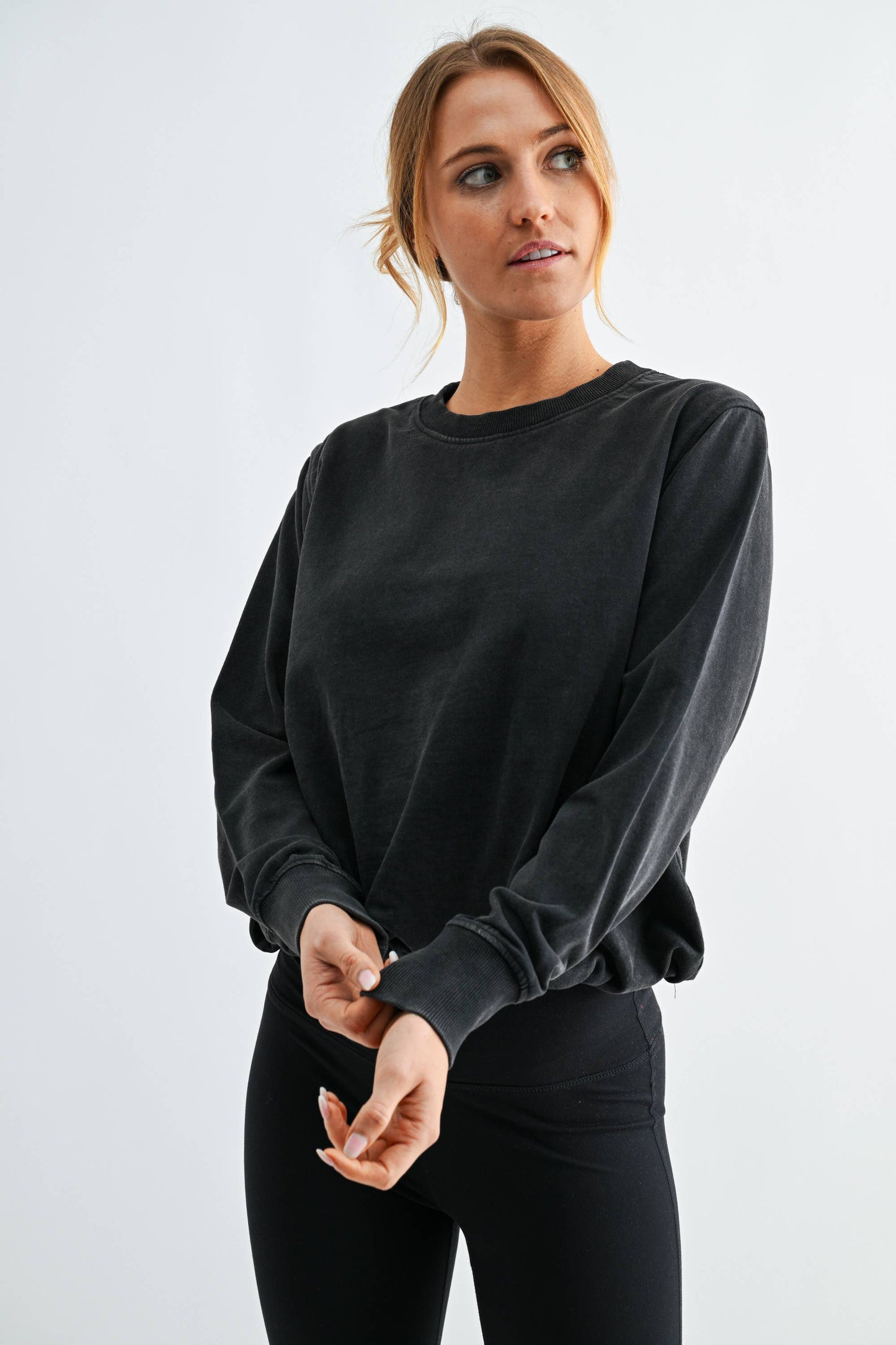 Mono B - Mineral Cloud Bubble Hem Pullover