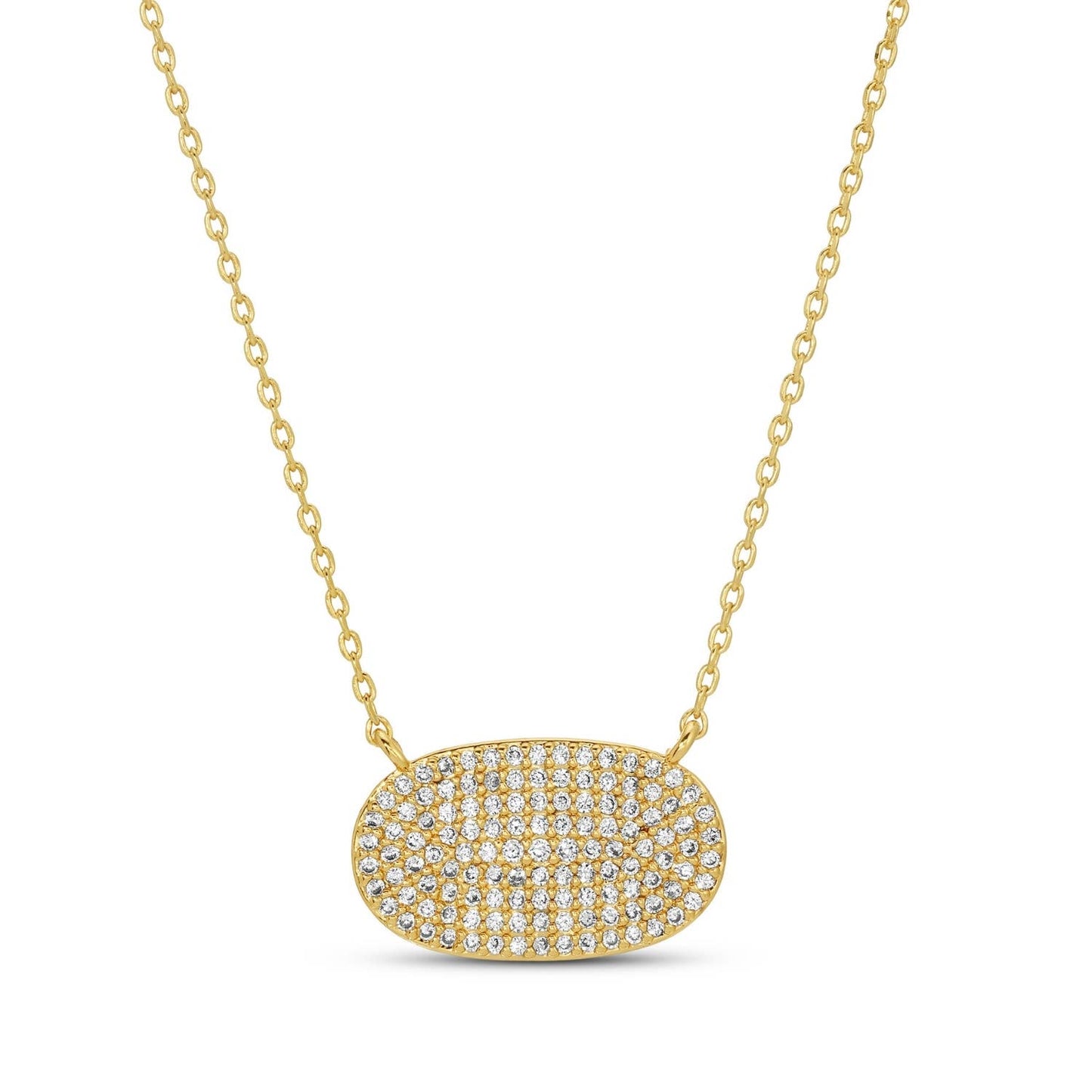 Splendid Iris  Oval Pendant Necklace