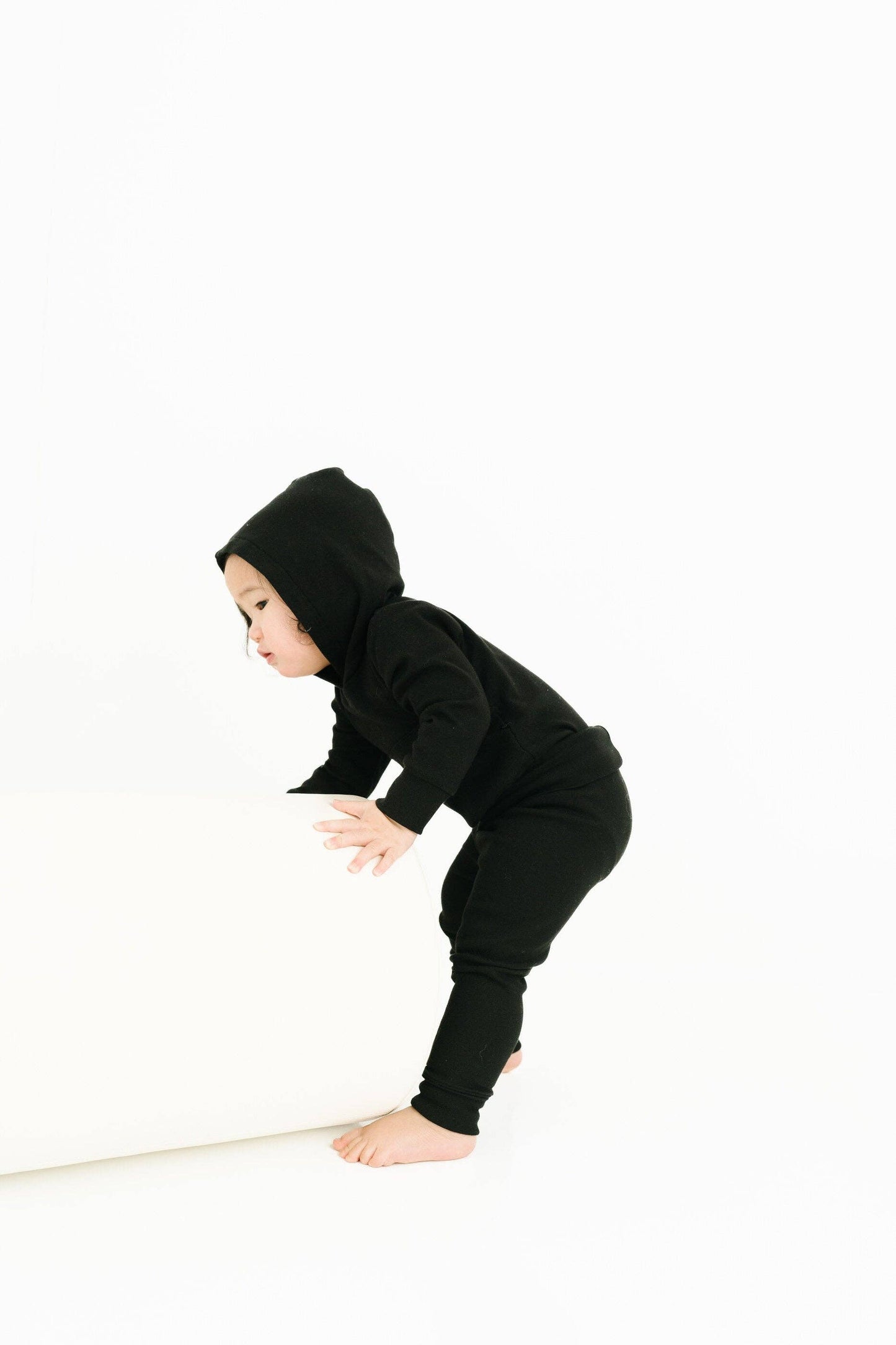 Black Hoodie Bodysuit Set