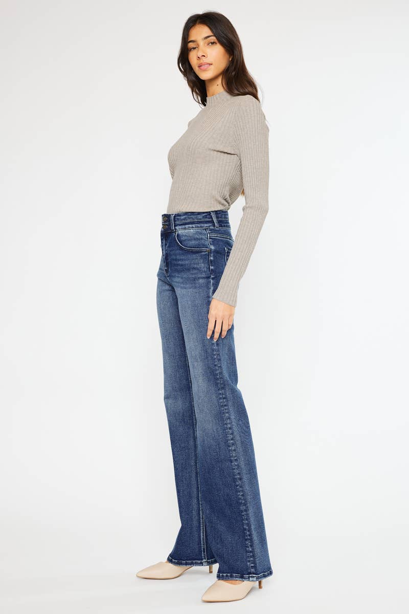 KanCan High Rise Wide Flare Jean