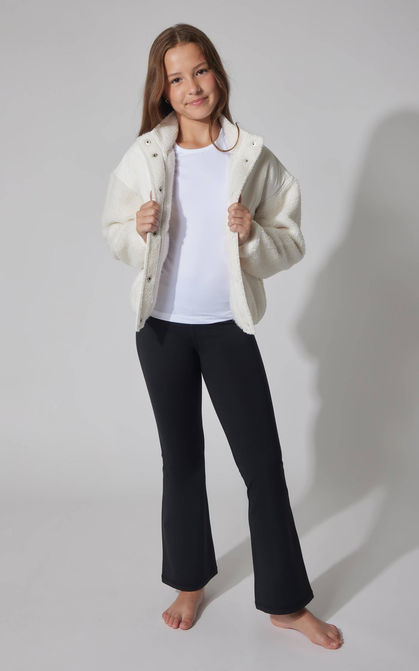 Tween Sherpa Jacket, Tee, and Pant Set