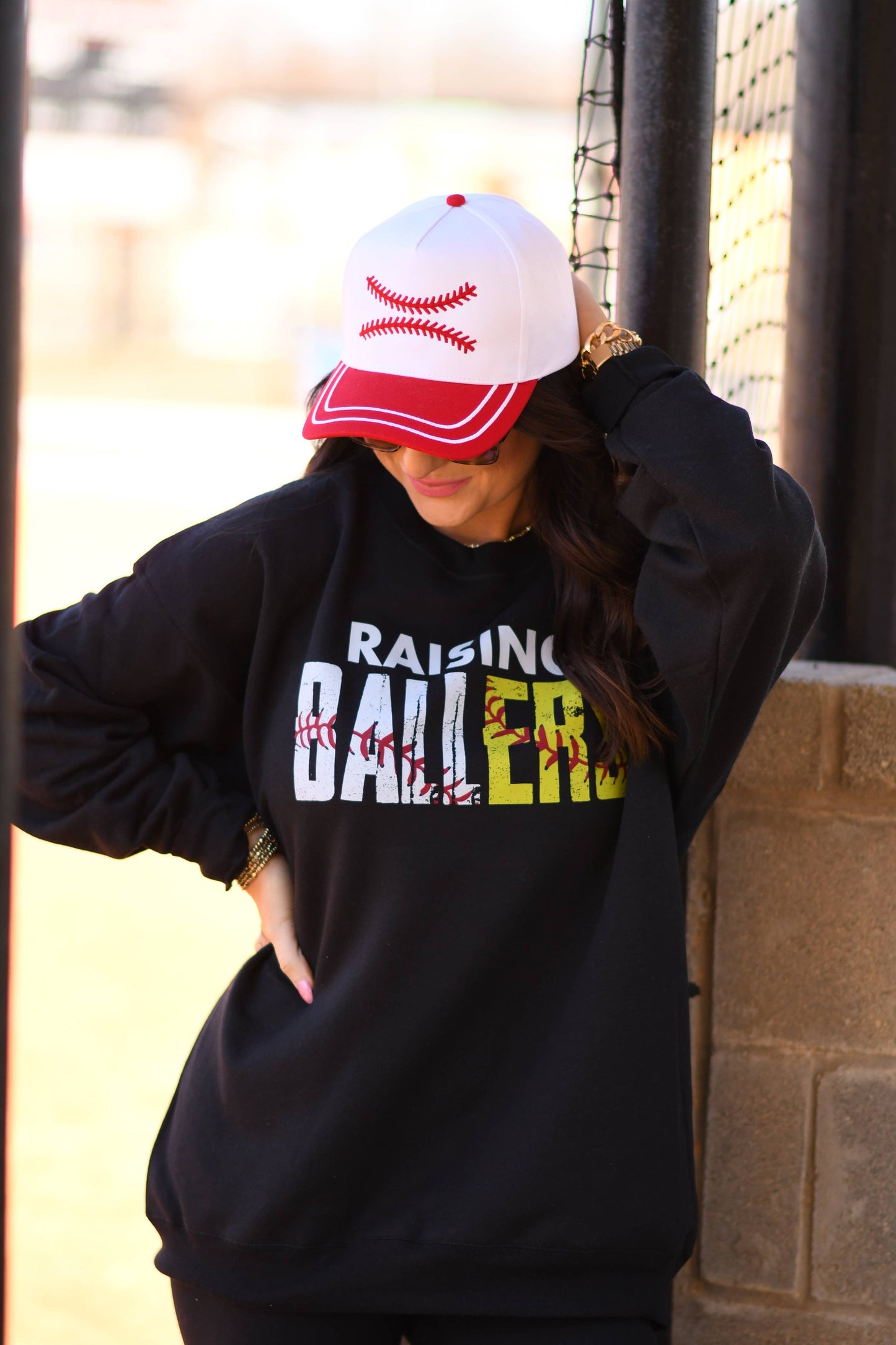 P&PD Wholesale - Raising Ballers Baseball And Softball Tee/Sweatshirt: Black / M / Sweatshirt