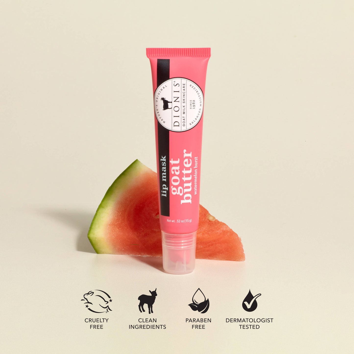 Dionis Goat Milk Skincare - Dionis Watermelon Burst Goat Butter Lip Mask, .52 oz.