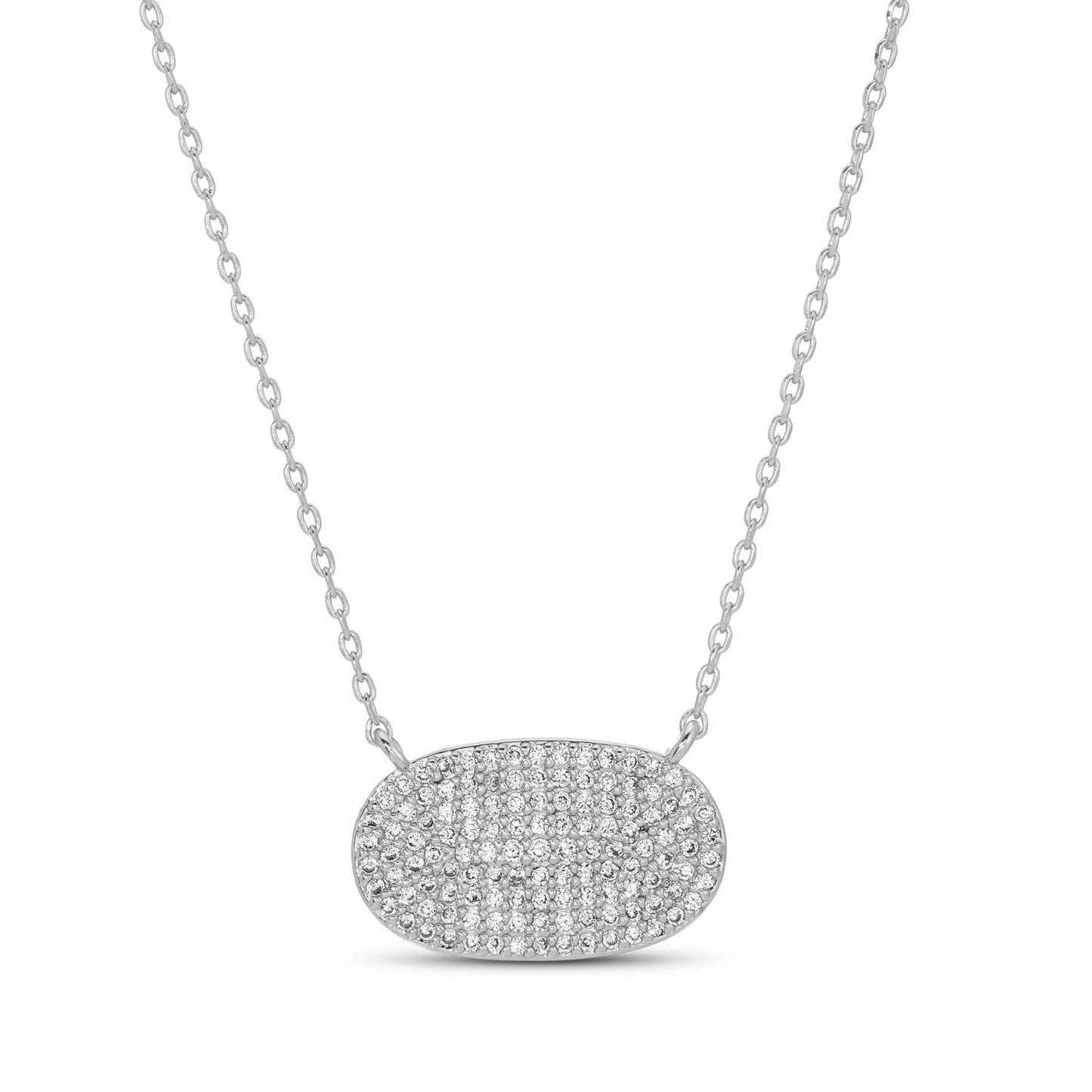 Splendid Iris  Oval Pendant Necklace