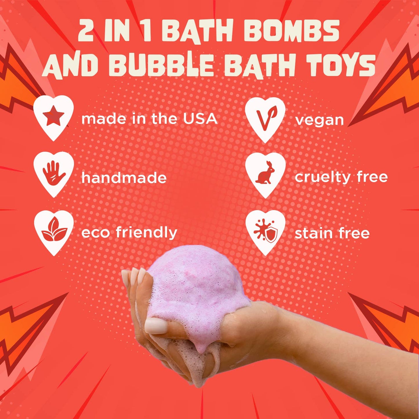 Two Sisters Spa - Superhero Bath Bomb for Kids with Toy Inside (1 Pack)