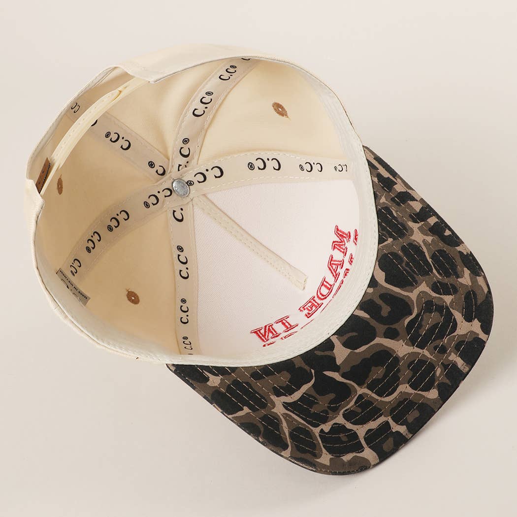 MADE IN AMERICA Leopard Brim Hat