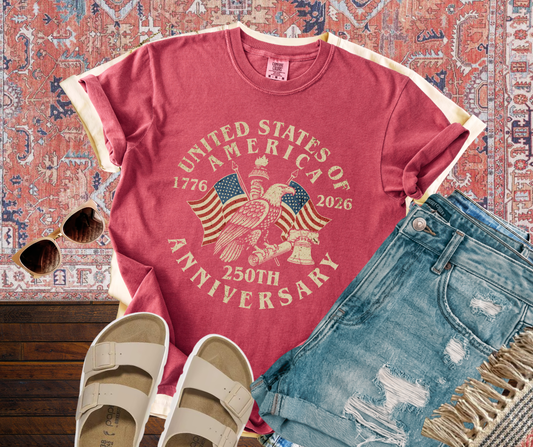 The Red Rival Wholesale - United States of America 250th CRIMSON Tee
