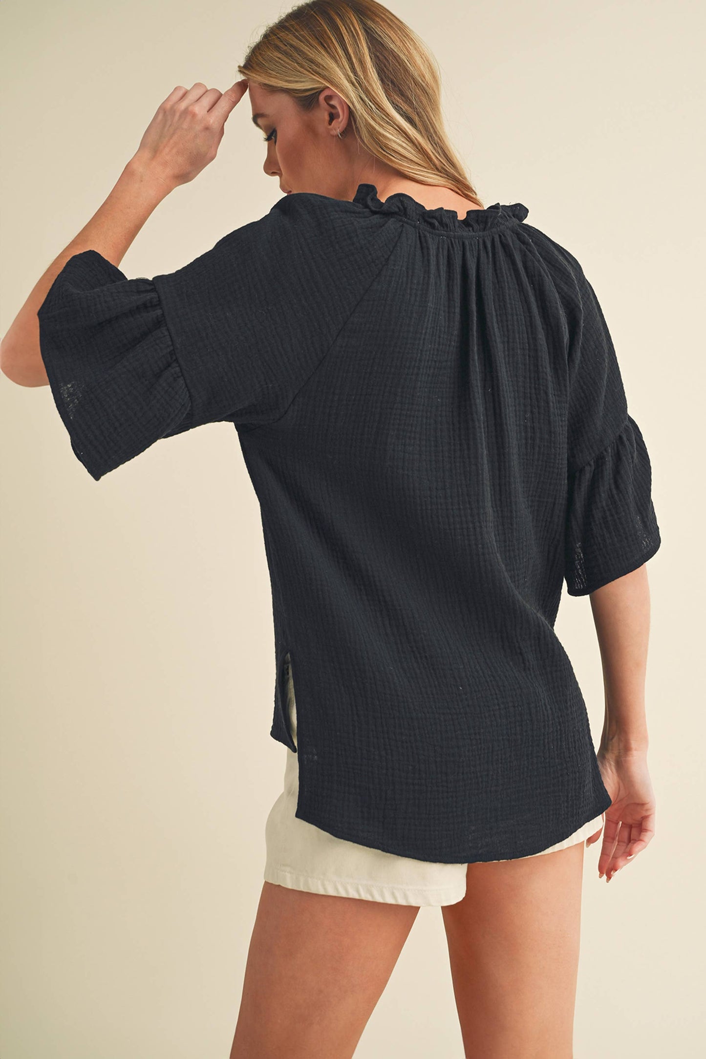 Sleeve Ruffle Top