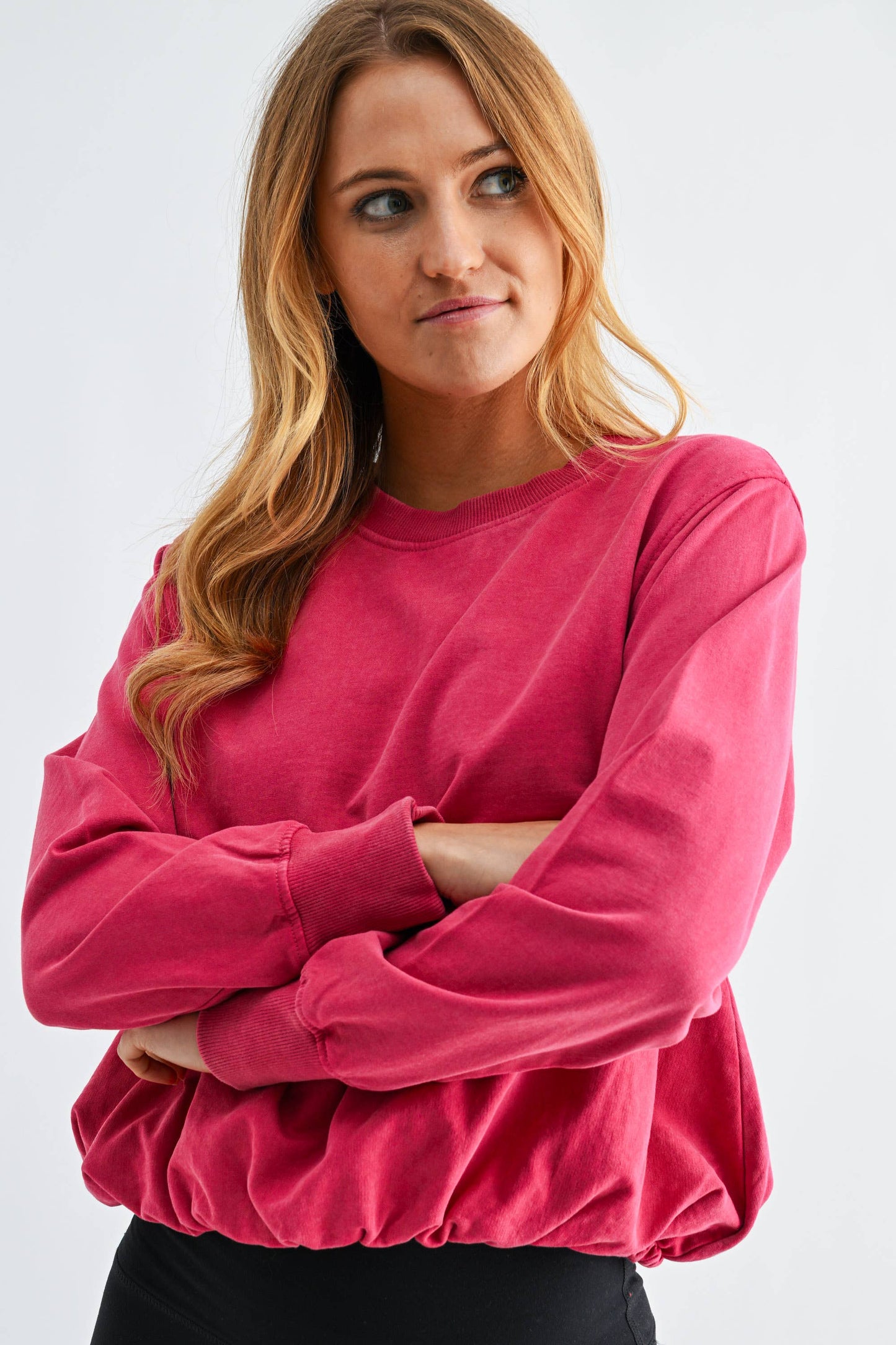 Mono B - Mineral Cloud Bubble Hem Pullover
