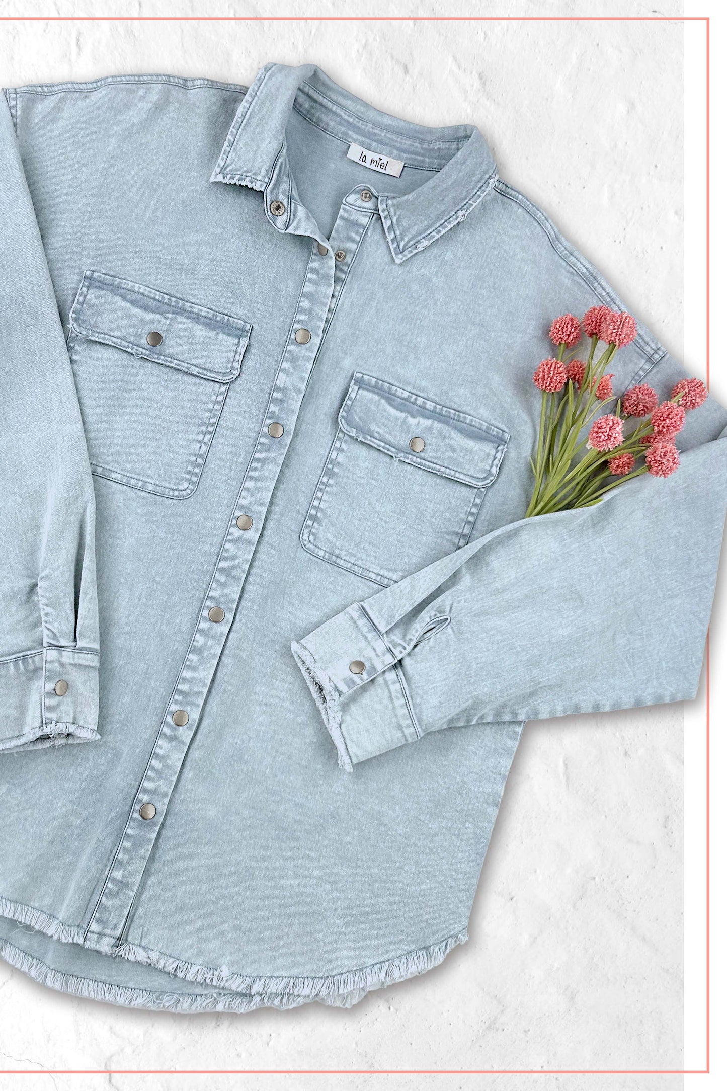 Button Down Denim with Chest Pockets