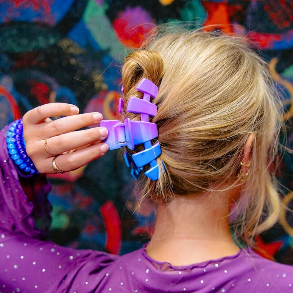 TELETIES - Classic Hair Clip | Large | Miami Vice