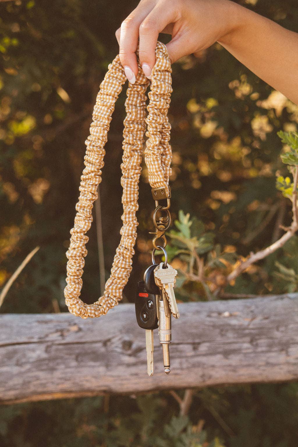 Shop Andi - Mustard Gingham Lanyard