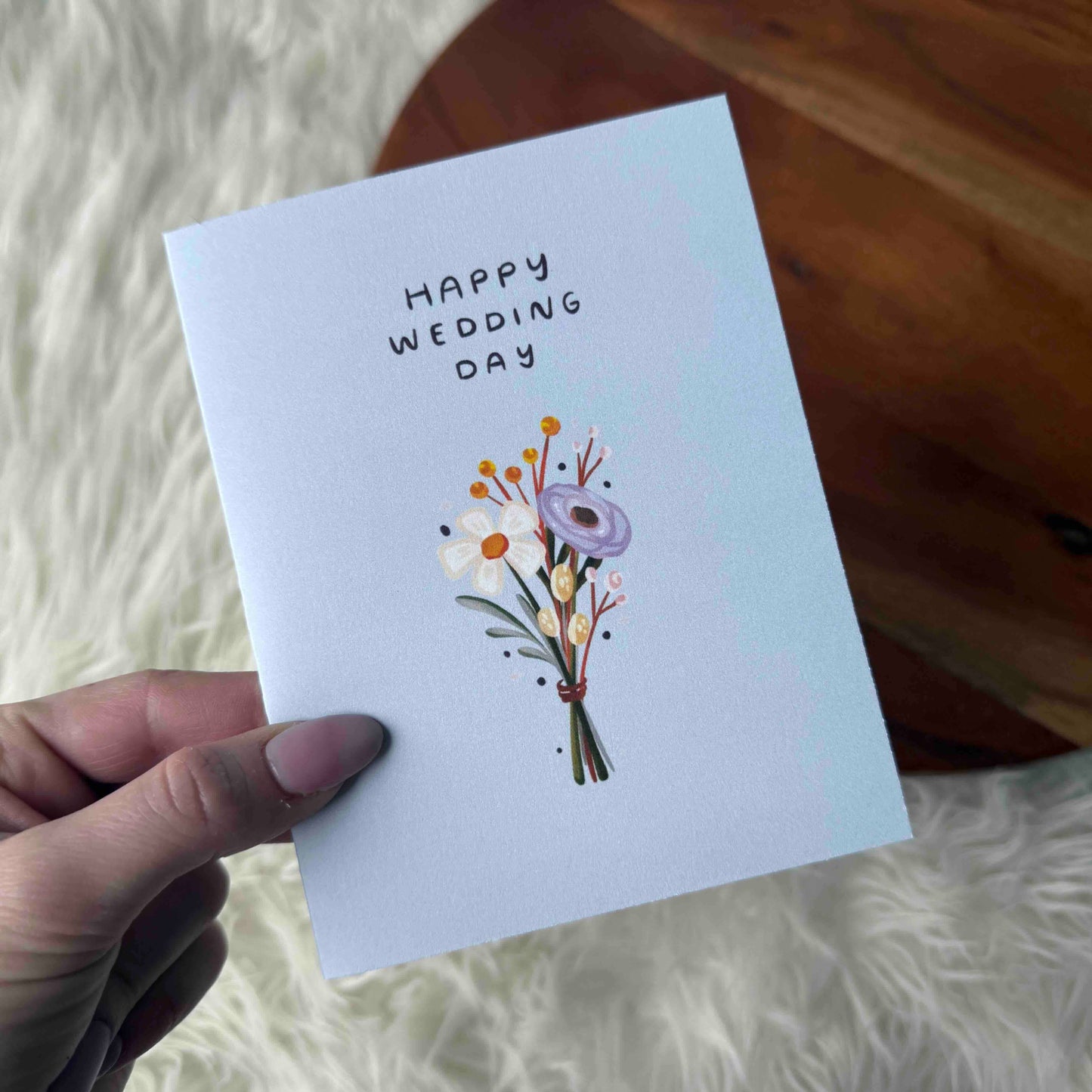 Big Moods - "Happy wedding day" Wedding Cute Bouquet Card
