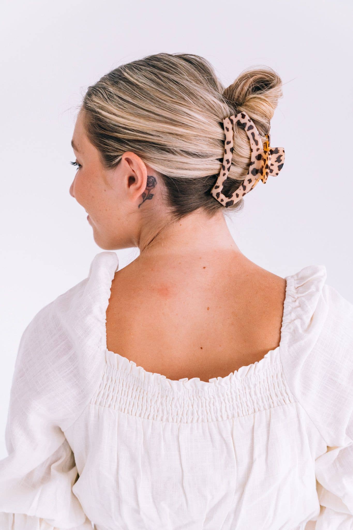 TELETIES Open Clip Large |Blonde Tortoise