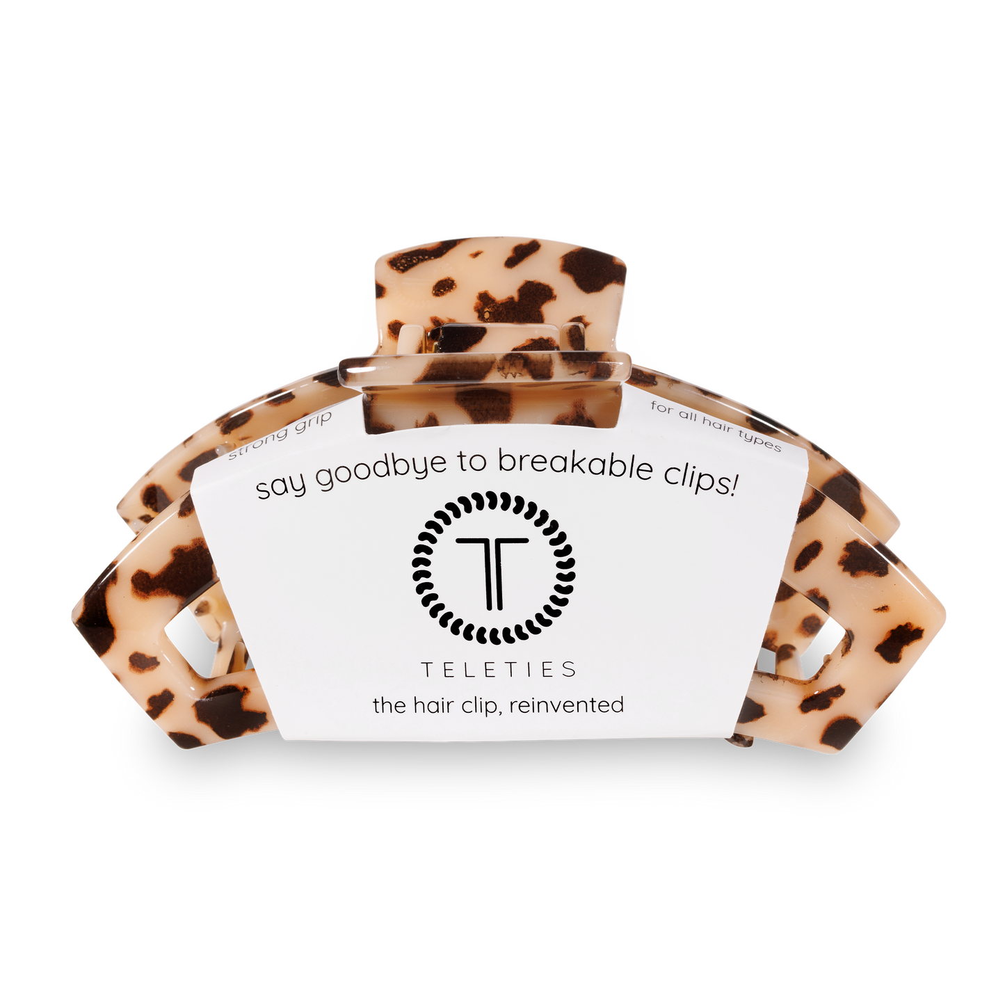 TELETIES Open Clip Large |Blonde Tortoise