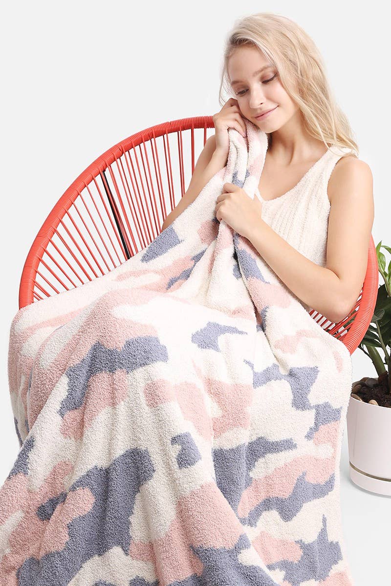 Camouflage Print Soft Throw Blanket