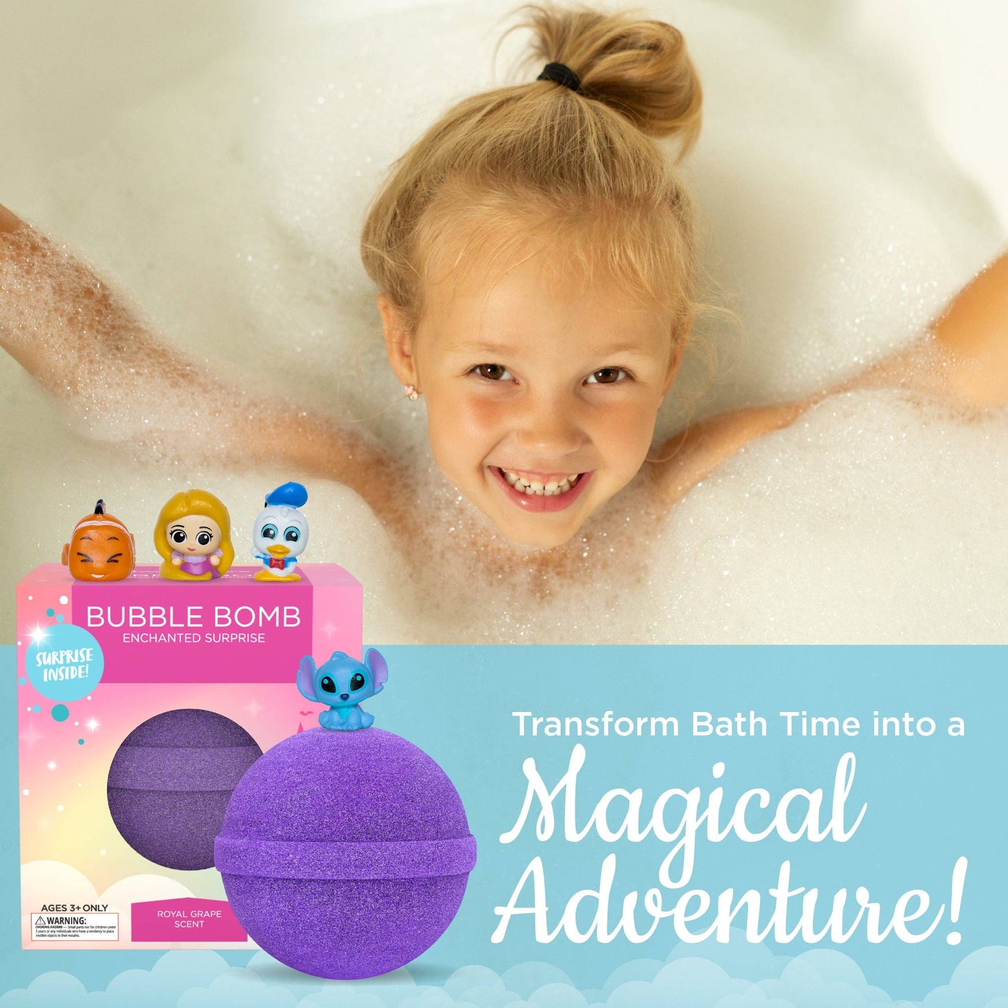 Two Sisters Spa - Enchanted Bath Bomb for Girls (1 Pack)
