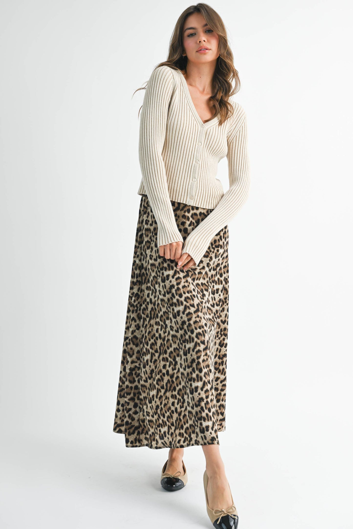 Verine Leopard Maxi Skirt