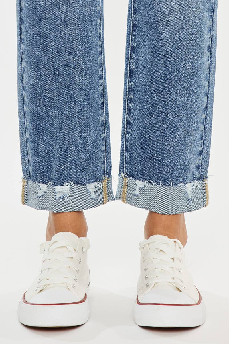 KanCan High Rise Slim Straight Leg